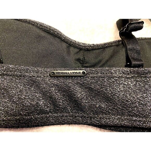 Kendal & Kylie Black Bandeau Metallic Glitter Bikini Top XSmall NEW - Picture 5 of 8